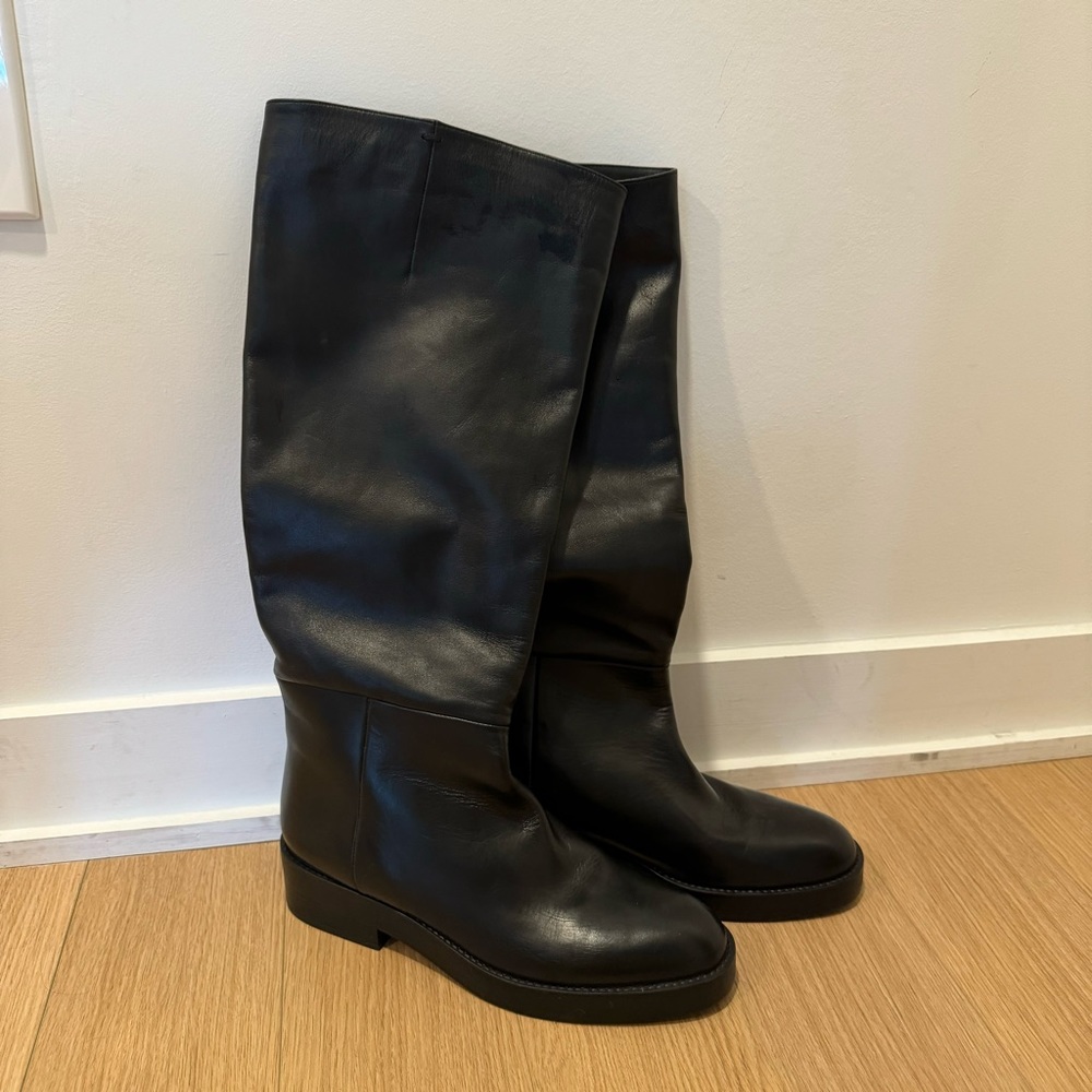 Zara Leather Knee High Boots